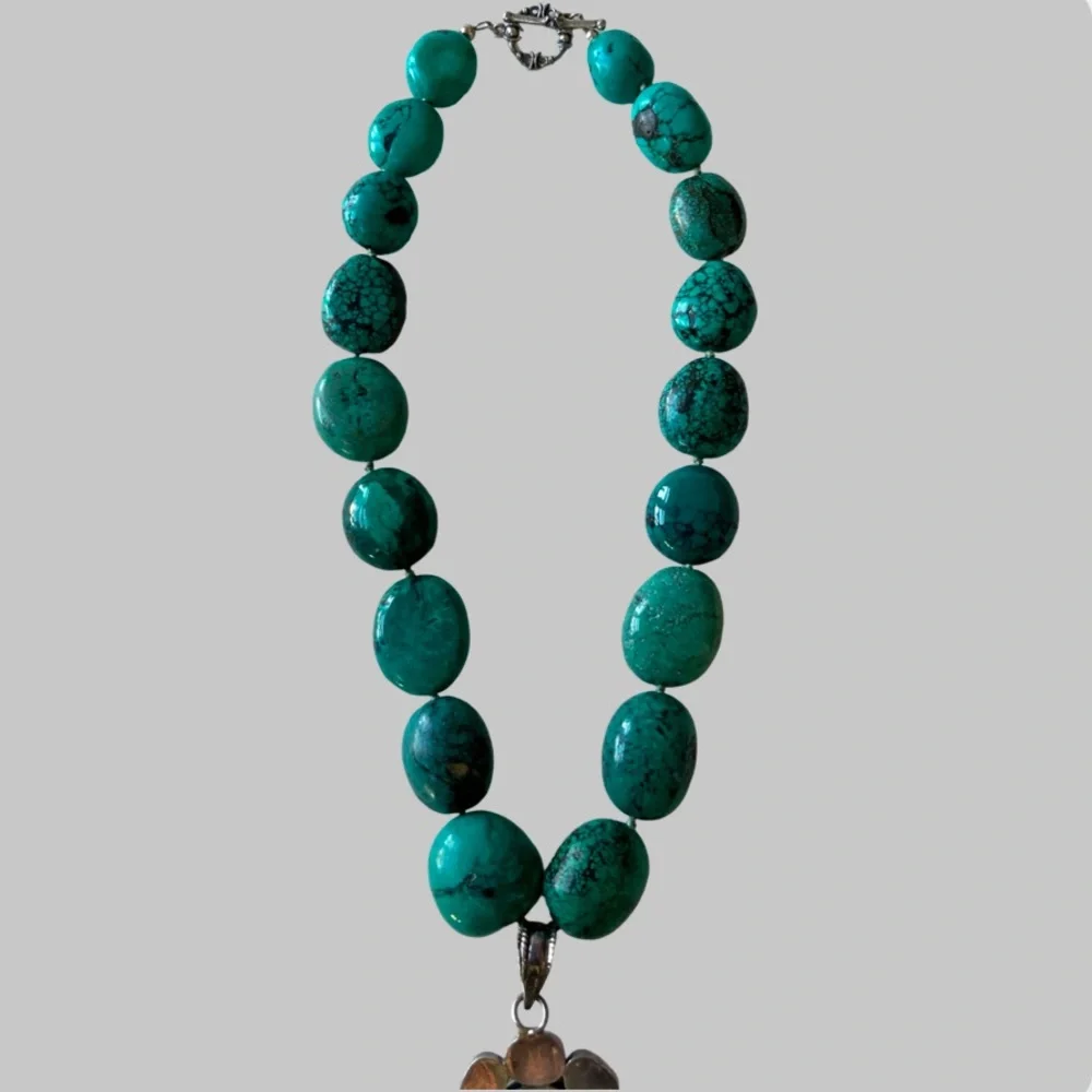 Sterling Silver Native American Large Vintage Necklace With Cross - Picture 5 of 9